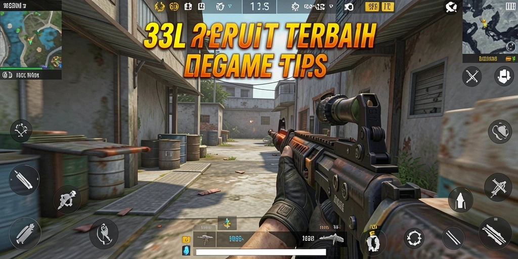 Screenshot gameplay FPS 33L menunjukkan aksi tempur intens.