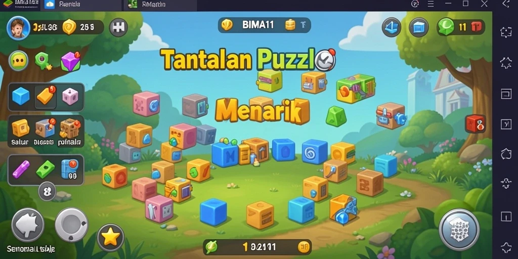 Tampilan permainan BIMA11 dengan berbagai tantangan puzzle.