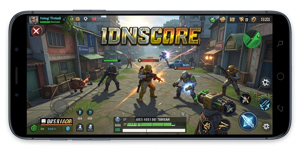 Menampilkan gameplay strategi mendebarkan dari IDNSCORE.