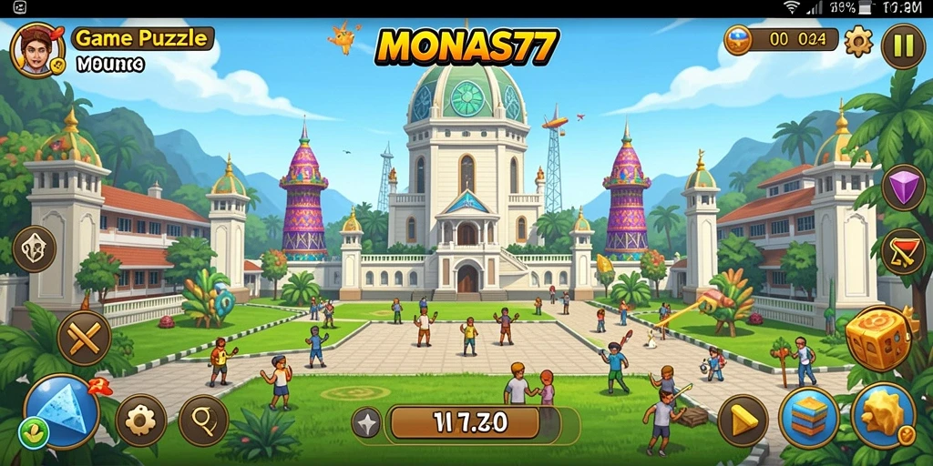 Tampilan gameplay MONAS77 yang menantang dan menarik.
